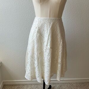 Ralph Lauren Cream Lace A-Line Skirt